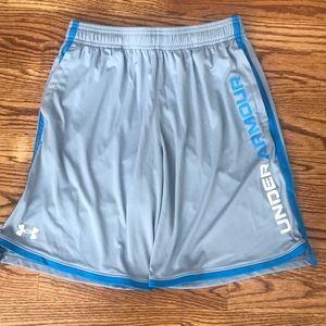 Boy Under Armor light gray/blue. X Large